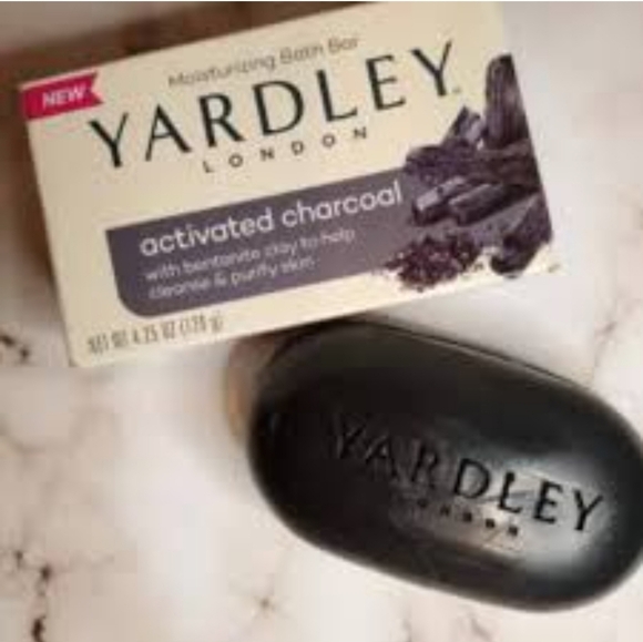 NEW Yardley of London 3 Bars Activated Charcoal Soaps NIB Gifts Exfoliating - Picture 7 of 9
